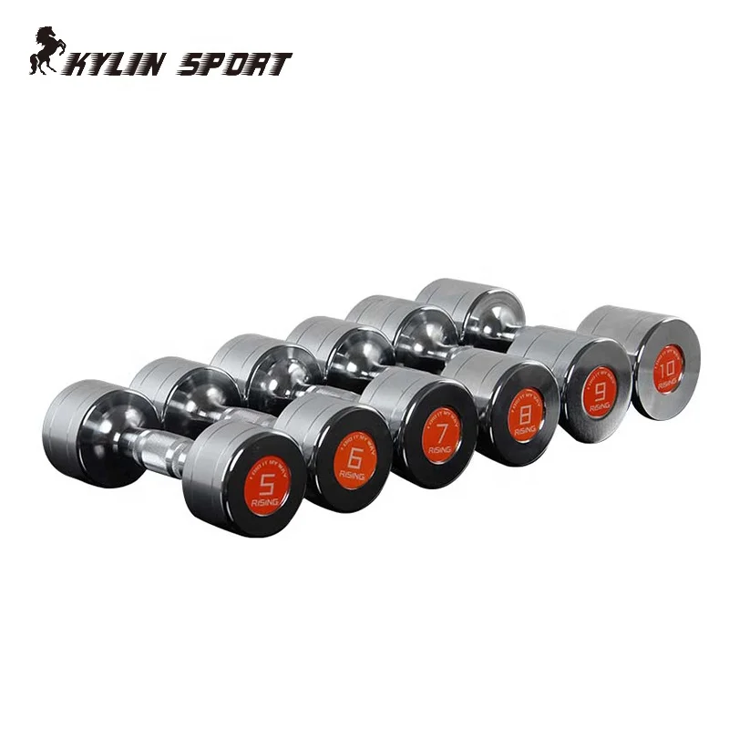 Kylinsport Stock and Custom Home Gym Weight Lifting Dumbbells buy small dumbbell set steel electroplate dumbbell set for gym