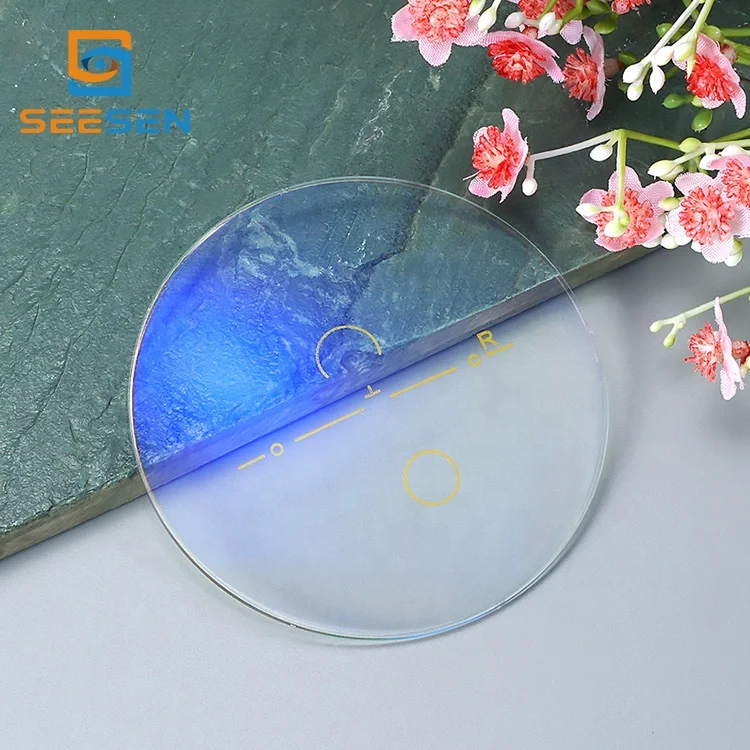Danyang factory price 1.56 blue cut uv420 progressive HMC multifocal photochromic eyeglasses lenses