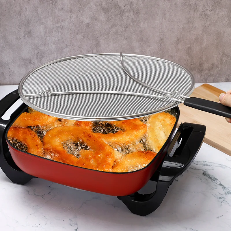 Multi Size customizable Stainless steel Premium Splatter Guard Grease Splatter Screen For Frying Pan Protects From Oil Splash