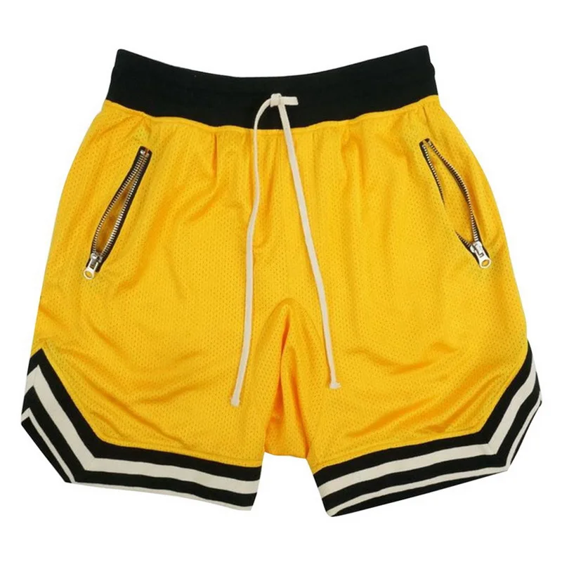Wholesale 100% Polyester Custom Male Wear Summer Shorts Men Cool Custom logo side zipper pocket Men Cargo mesh shorts