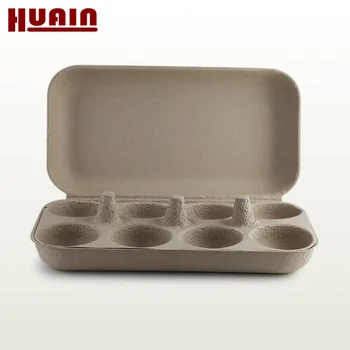 100% Biodegradable Paper Mold Fruit Carton Trays 8 pcs Peach Carton Box