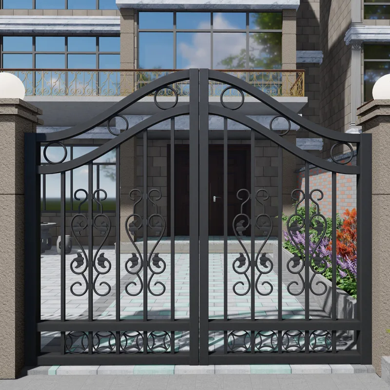 Home gate school courtyard fence double door entrance door