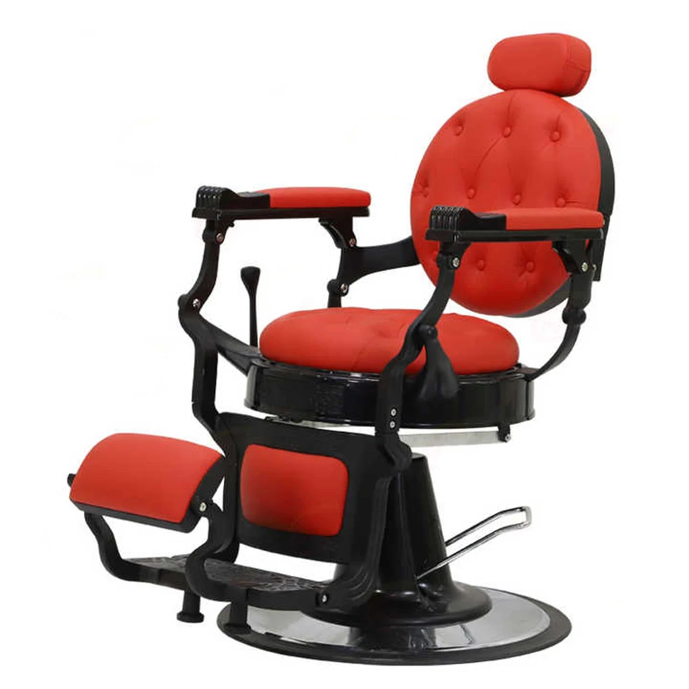 wholesale price custom salon reclining hydraulic pump vintage red barber shop chair for men