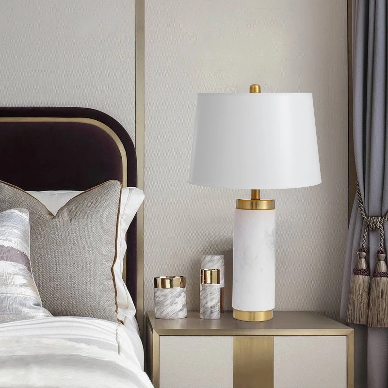 Nordic Light luxury postmodern minimalist bedroom living room study hotel restaurant designer decorative marble table lamp