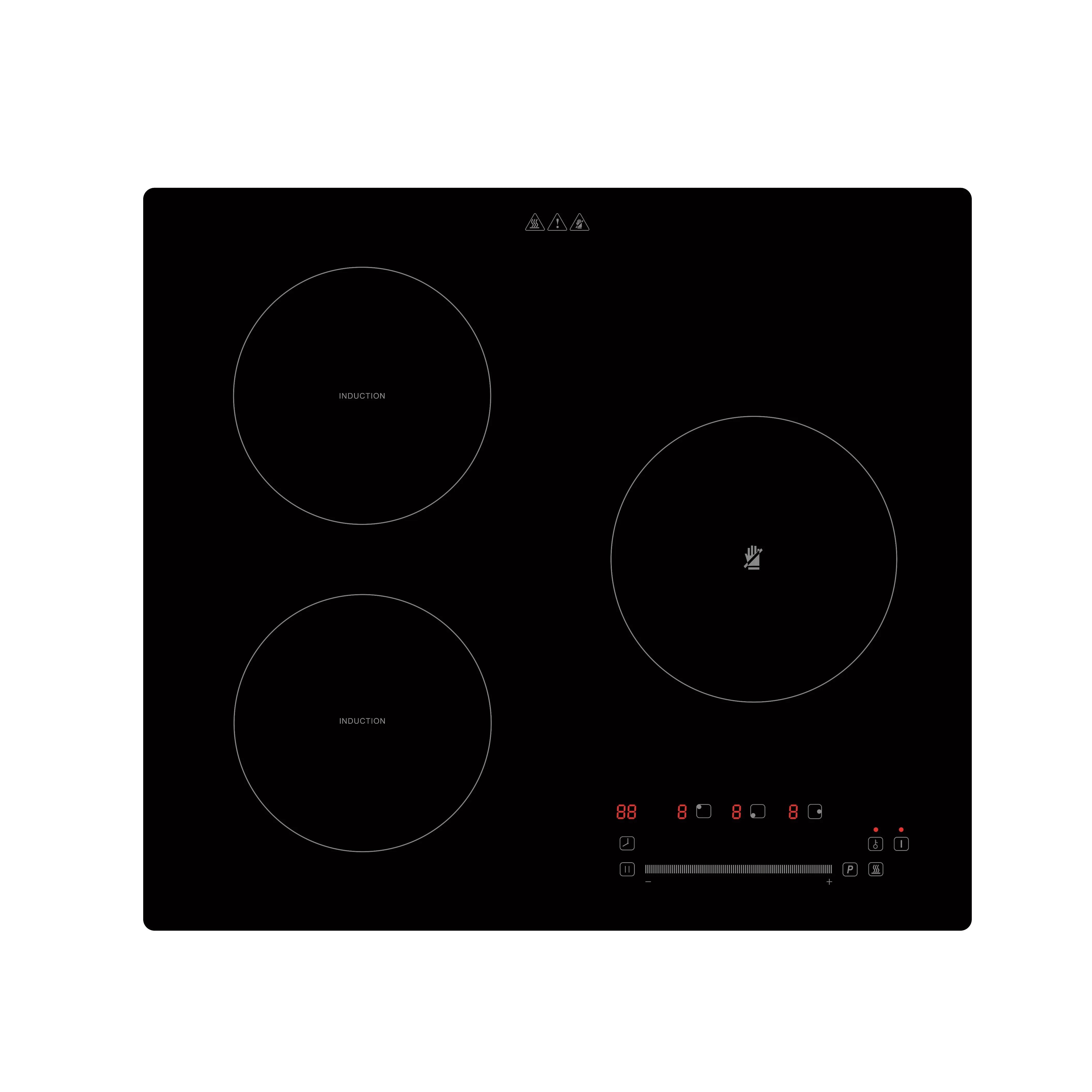 24 inch 7.0kw 240V Electric Kitchen Appliances 3 Head Induction Cooker Built In Induction stove Hob IH Cook top
