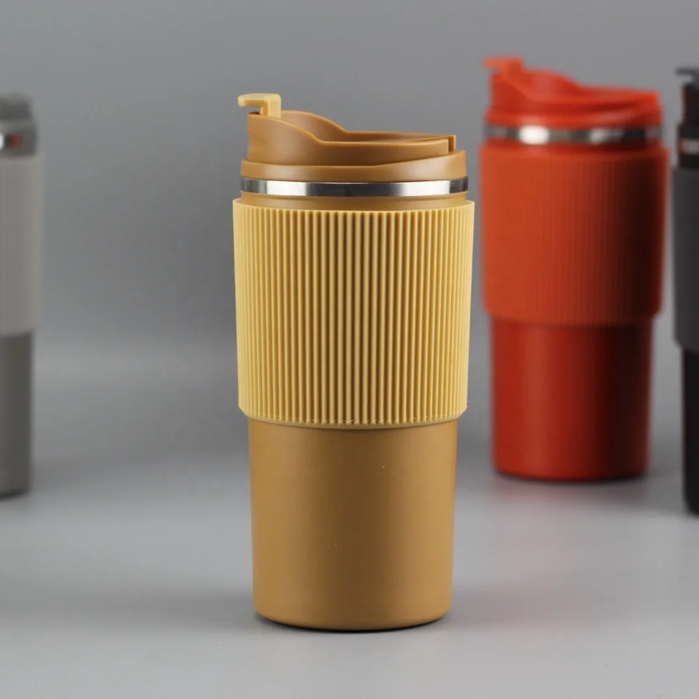 350/500ML Double Wall Stainless Steel Vacuum Insulated Tumbler,coffee cup Travel coffee mug with silicone sleeve