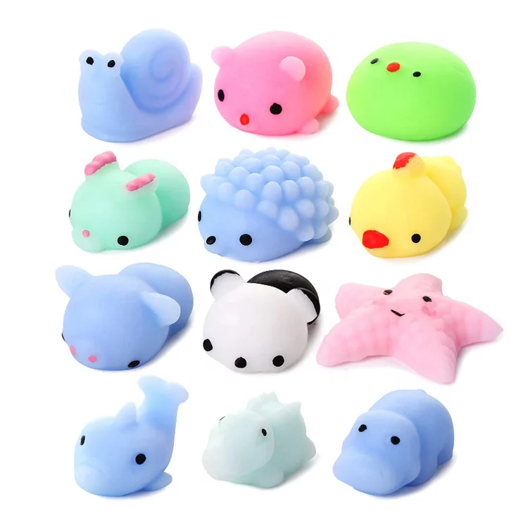 Animal Antistress Slimy Squeeze Toys Cute Antistress Ball Soft Sticky Stress Relief Funny Toys Mini Mochi Squishy toy