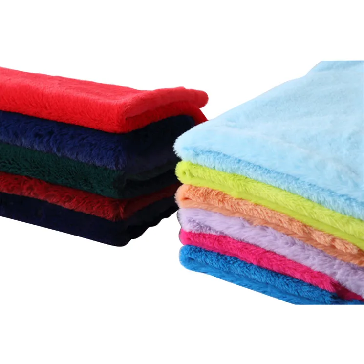 
Jewelry flannelette custom print rabbit fur fabric 