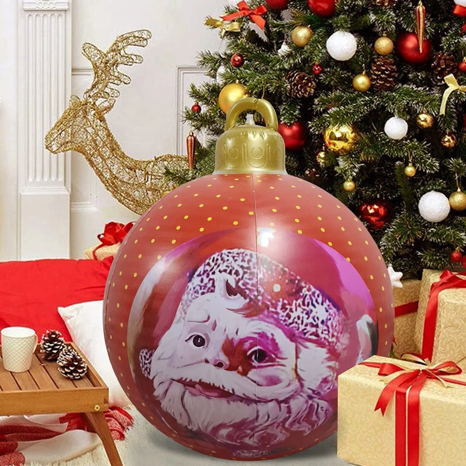 New style Oversize Outdoor Merry Christmas Ornaments PVC Inflatable Christmas Ball