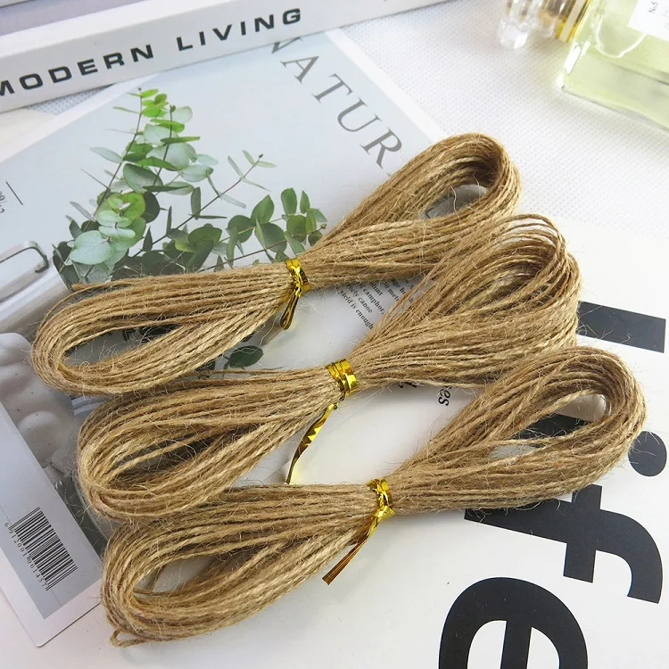 
Amazon Hot Sale 2MM 1.5MM Packaging DIY Materials Hemp Linen Rope Macrame Cord 