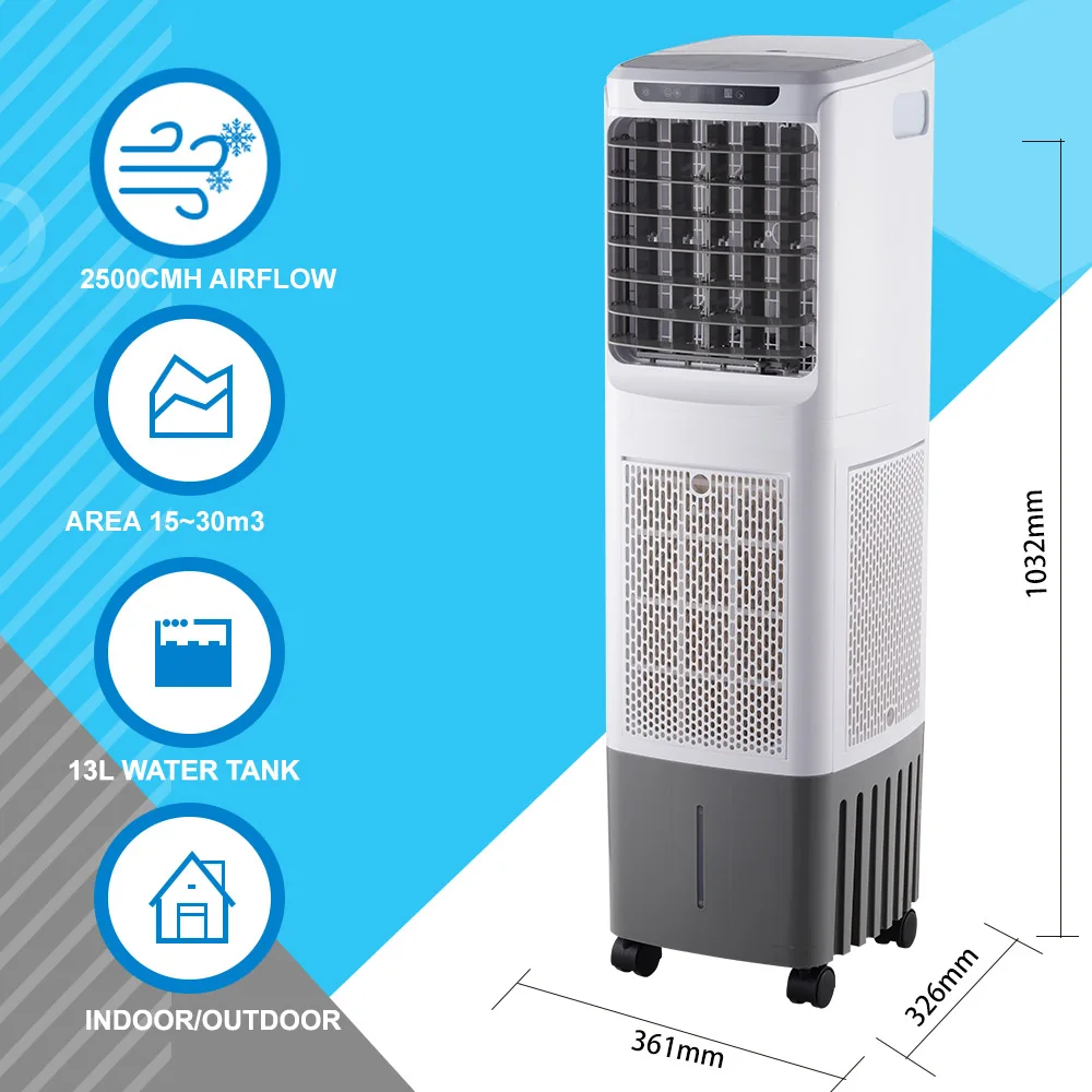 Small Best Portable Mist Evaporative Cooler 13L Water tank Mobile air
