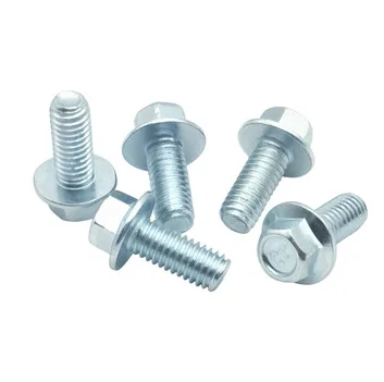 High Strength Carbon Zinc Foundation Hex Head Bolt Fastener DIN6921 Ansi/Asme B 18.2.3.4M Flange Hex Steel Head Bolt