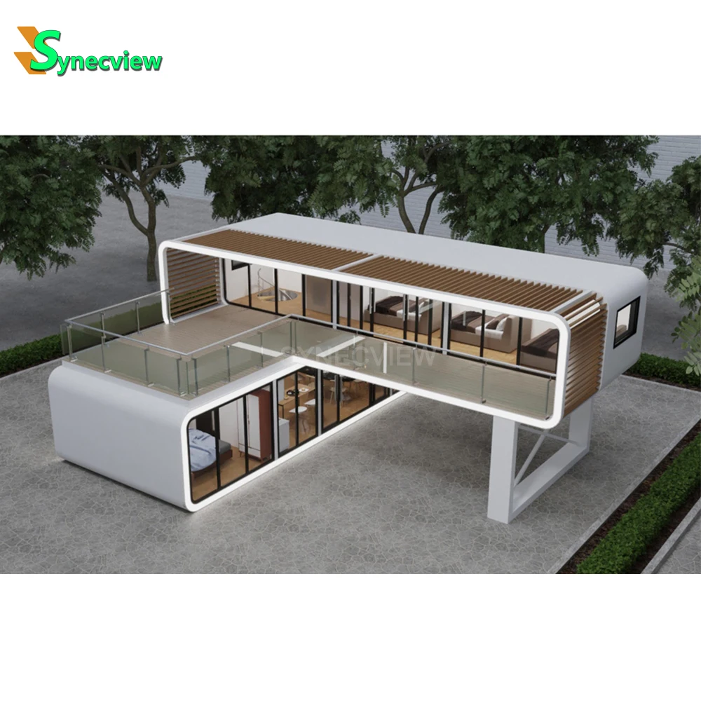 High Quality Wholesale Custom modern portable vessel capsule house apple cabin with kitchen prefab container house 40ft for sale