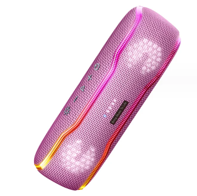 30W Dual audio Bluetooth speaker Deep Bass wireless speaker IPX7 Speaker with flashing LED light outdoor