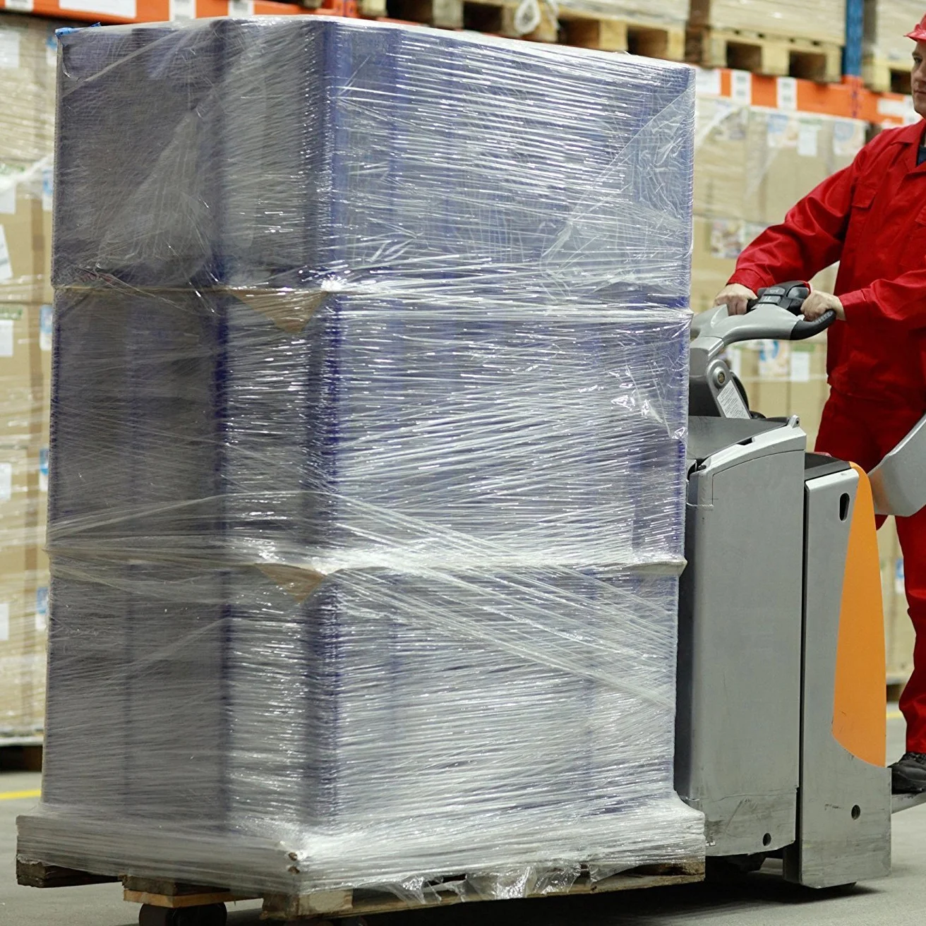 Industrial Strength Shrink Plastic wrap film stretch for unloading platform