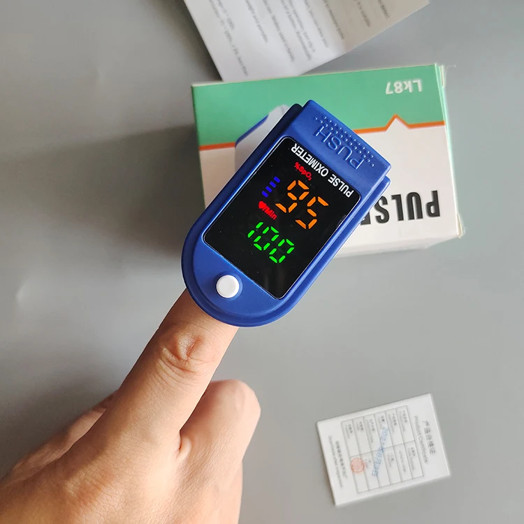 CE certified fingerclip oximete with the best fingertip  pulse oximete with four-color LED screen tube