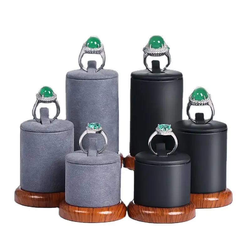 Pu Leather Jewelry Display Stand Jade Ring Holder Luxury Ring Display Stand for Jewelry Counter