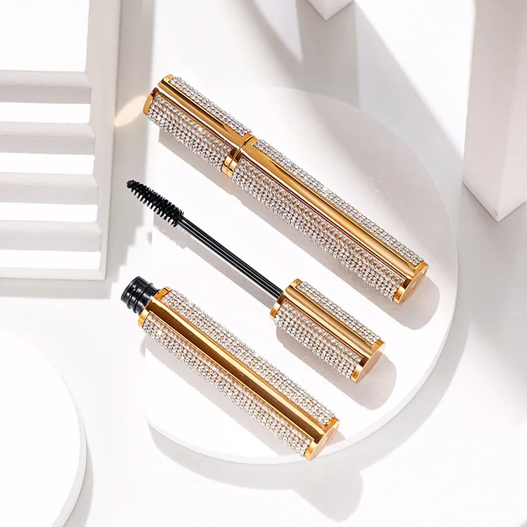 Private label new makeup 4d fiber lash mascara pink diamond tube thick curling mascara waterproof 4D silk fiber eyeLash mascara