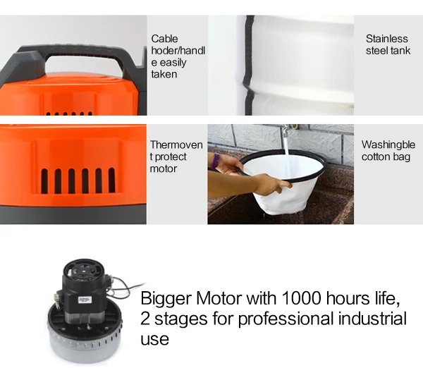 
Good quality factory directly wet & dry vacuum cleaner for hotel 