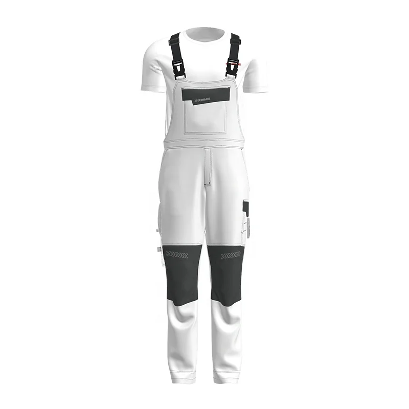 Wholesale High Quality Custom Men Bib High Visibility Construction Overall Workwear Hi Vis Silk Waterproof Brace Pants