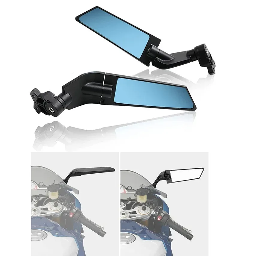 Motorcycle Accessories Universal Adjustable Rotating Wind Wing Rearview Mirror For Racing Motorcycle