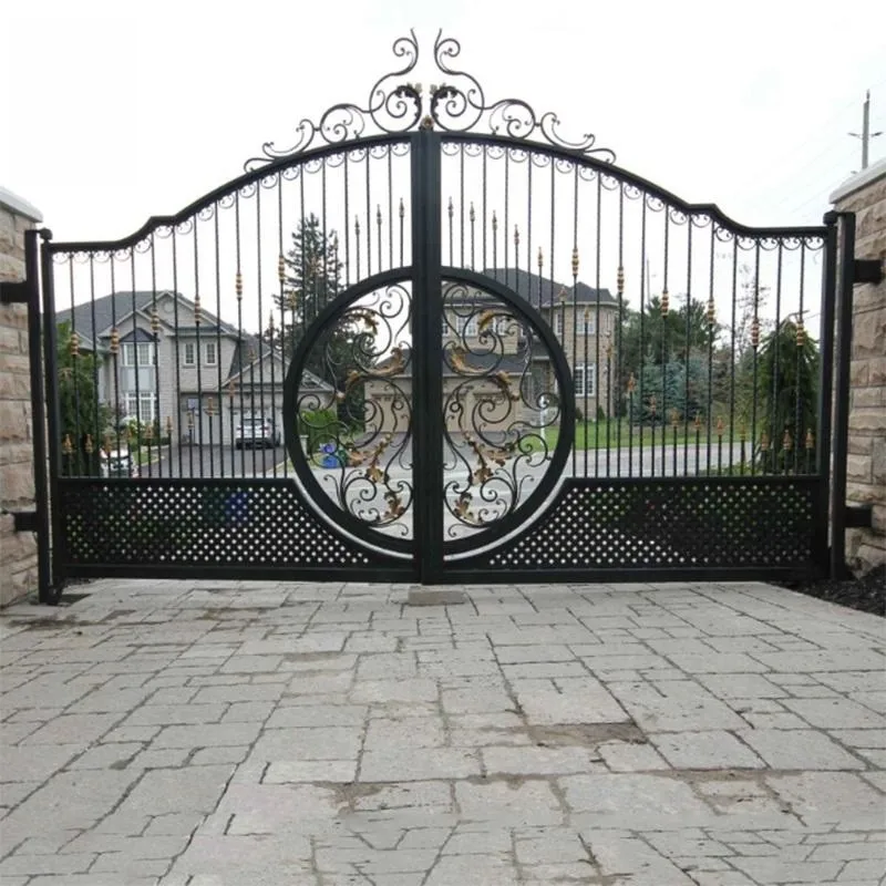 High Quality Models Wrought Iron Gates Double Main Door Exterior Iron Gate Price