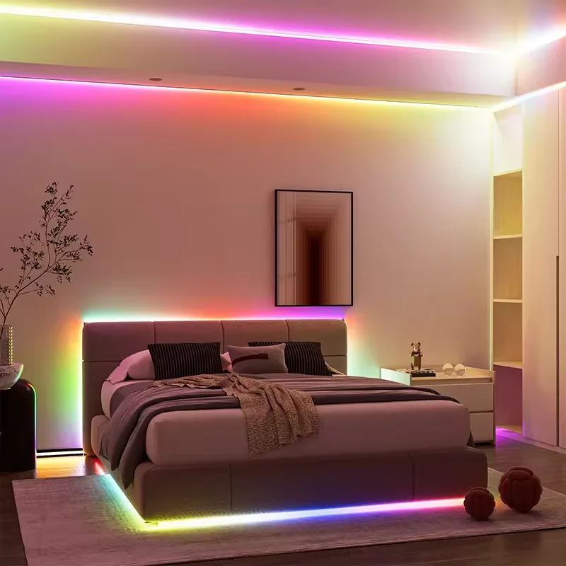 Factory 12mm Cob Rgb Ic Strip Light 720led 24v Programmable Magic Colorful Cob Light Strip for Indoor Outdoor Decoration Sign