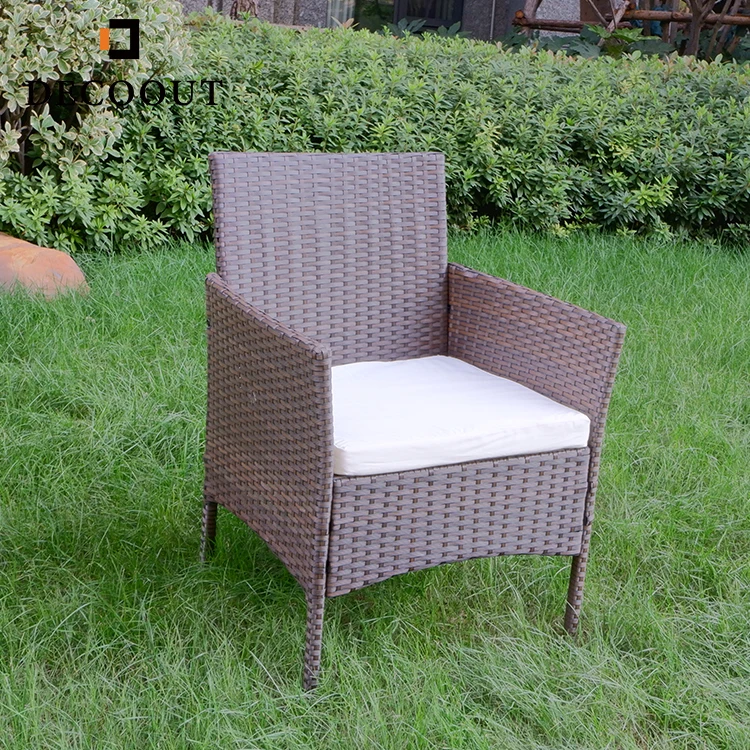3 Pcs KD Rattan Chair Set Garden Furniture Table And Chairs Garden