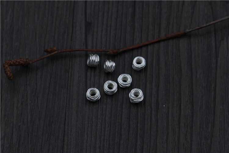 wholesale hand made 925 Sterling Silver Winding spacer Beads for jewelry making
