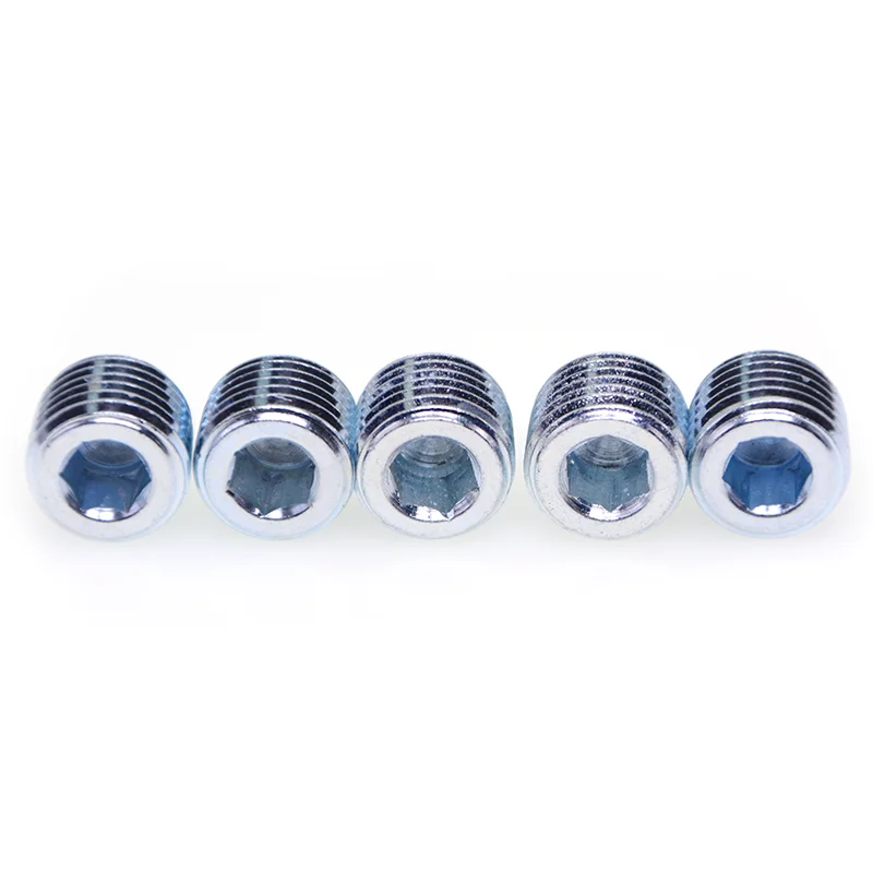 DIN906 DIN913 ANSI/ASME B 18.3 bolt Carbon steel galvanized hexagon socket headless flat tail mechanical thread plug screws