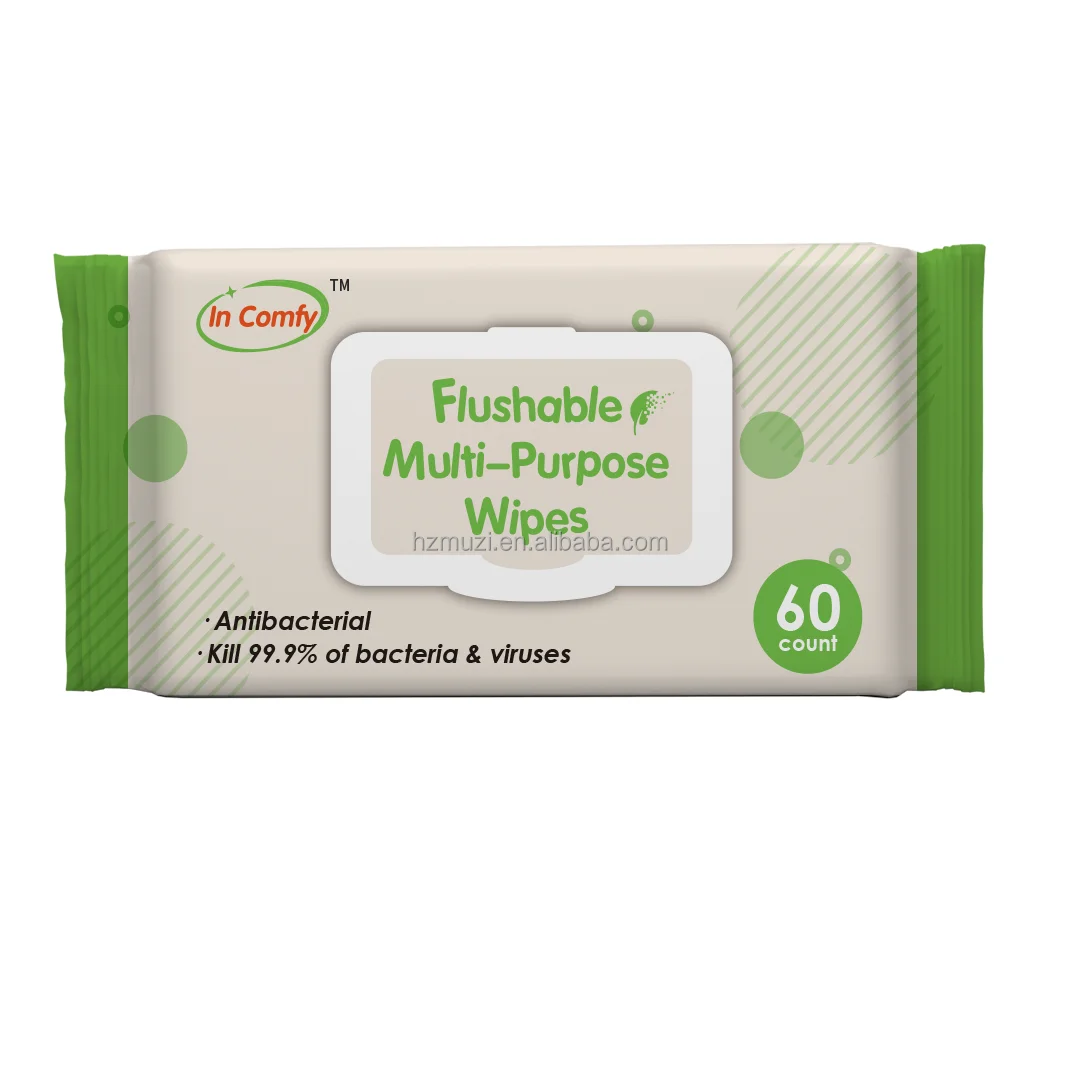 80 counts flushable toilet cleaning wipes with private label best price