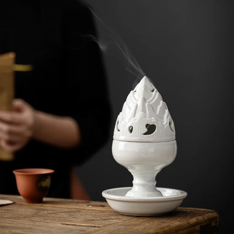 Incense burner ceramic cast holder custom bakhoor arabic incense charcoal coil ceramic censer arabic and thurible owl box