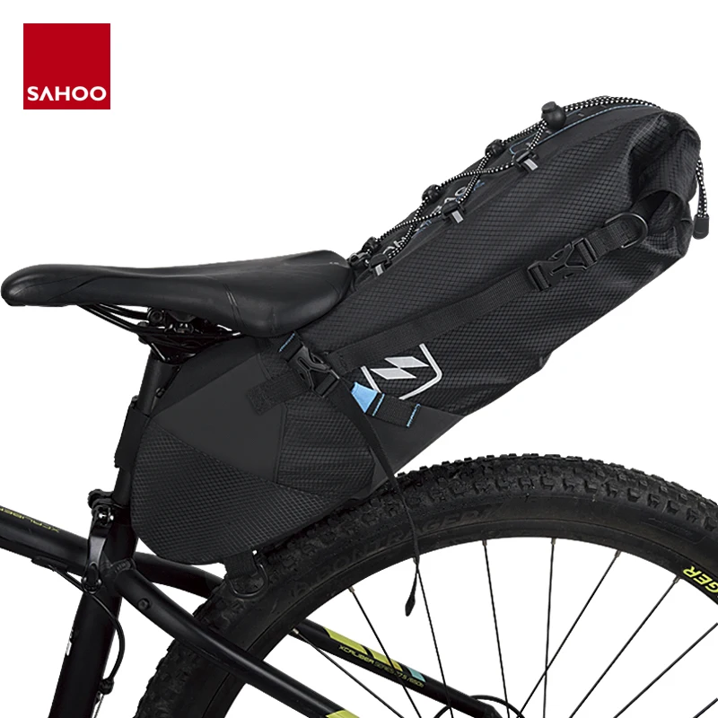 
New 131372-A-SA 7L Full Waterproof Dry Cycling Bicycle Bike Saddle Bag Seat Tail Rear Pack Storage Pouch Carrier Mountain 