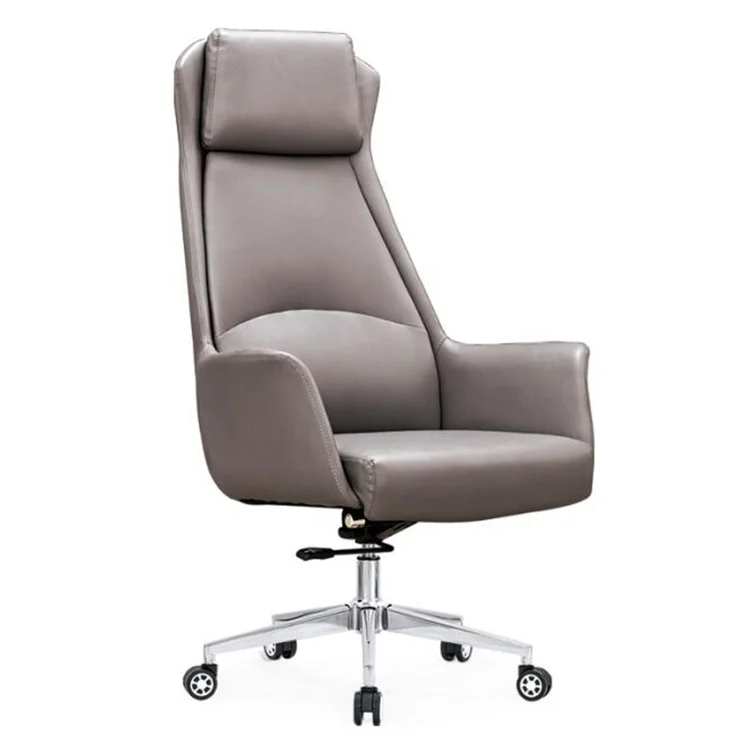 Ejecutivas De Oficina Sillas With Head Layer Cowhide High Back Executive Office Boss Secretary Chair For Any Workspace