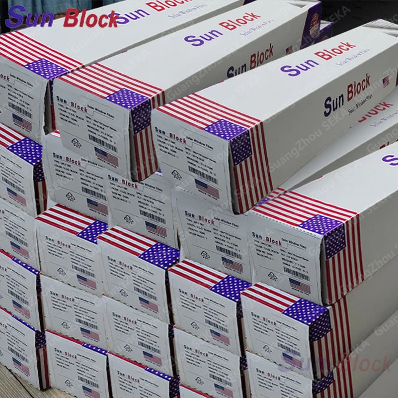 1PLY Солнцезащитная Тонировочная пленка для автомобиля 5% Черная защитная оконная тонировка водонепроницаемой тонированной пленки с управлением солнечной энергией 15% 35% 50%