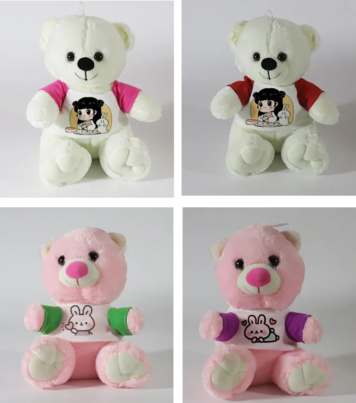 Sublimation blank Plush Toys valentine teddy bears sublimation bear
