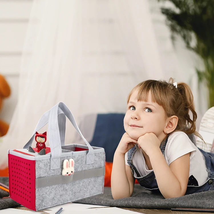 New Product Carrying Case Travel Felt Bag Compatible With Toniebox Starter Set Audio Storage Basket