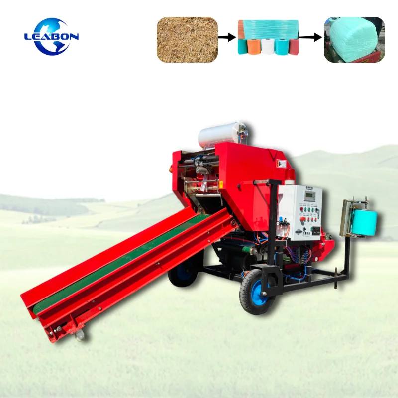 Corn Straw 50kg Hay Bale Making Machine Hay Baler Machine Mini Round 60Kg Silage Packing Machine price foe sale