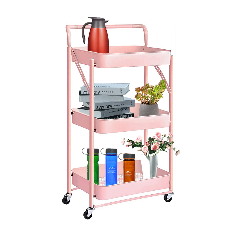 3 Уровня Организатор пластиковая сумка для хранения кухонная корзина для хранения прокатки сервировочный столик