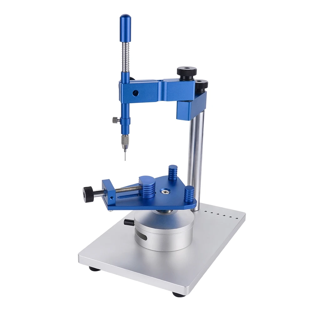 Precise Rotating Shaft Aluminium Alloy Visualizer Rectangle Base Dental Surveyor with 10 Exchangeable Spindles