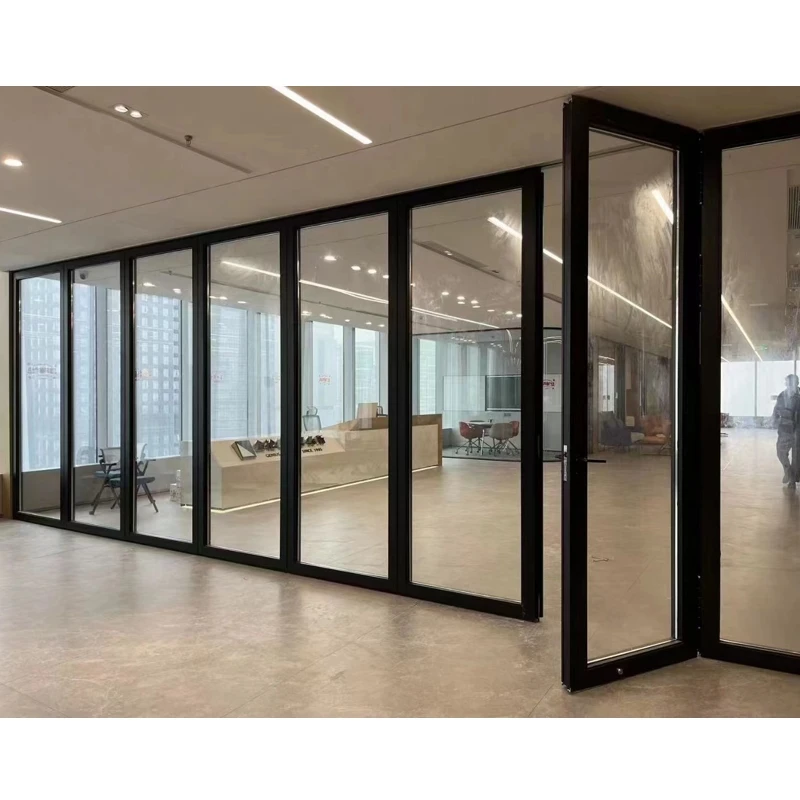 Office Soundproof Folding Movable Wall Acoustic Movable Partition Sliding Glass Partition Wall Dividers for Rooms