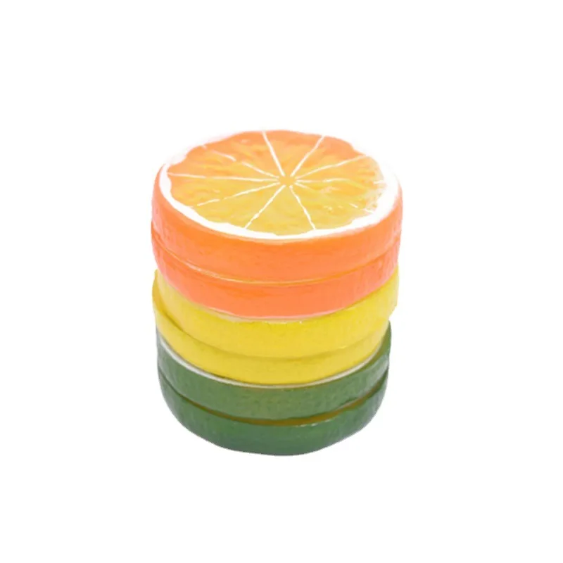 Wholesale Simulated PVC Lemon Fruit Plastic Slices For DIY Home Kitchen Decoration