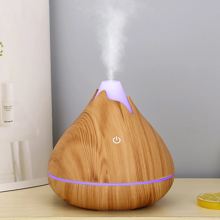 Wood Grain Portable Mini 350Ml Usb Car Humidifier Essential Oil Aroma Diffuser