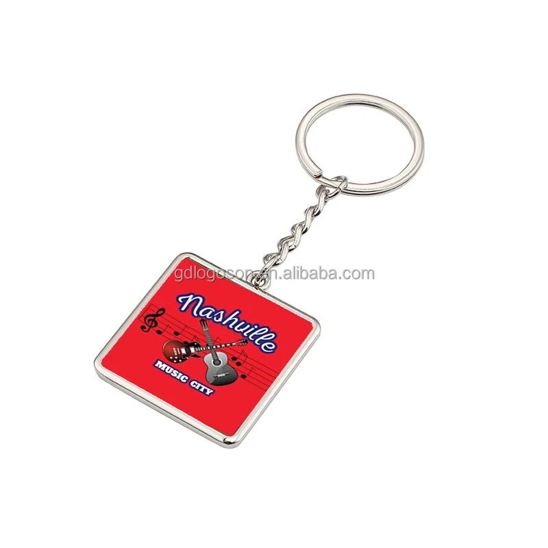 Hot Selling Nashville Keychains Custom Guitar Piano Keyrings Customized Music Shape Keychains