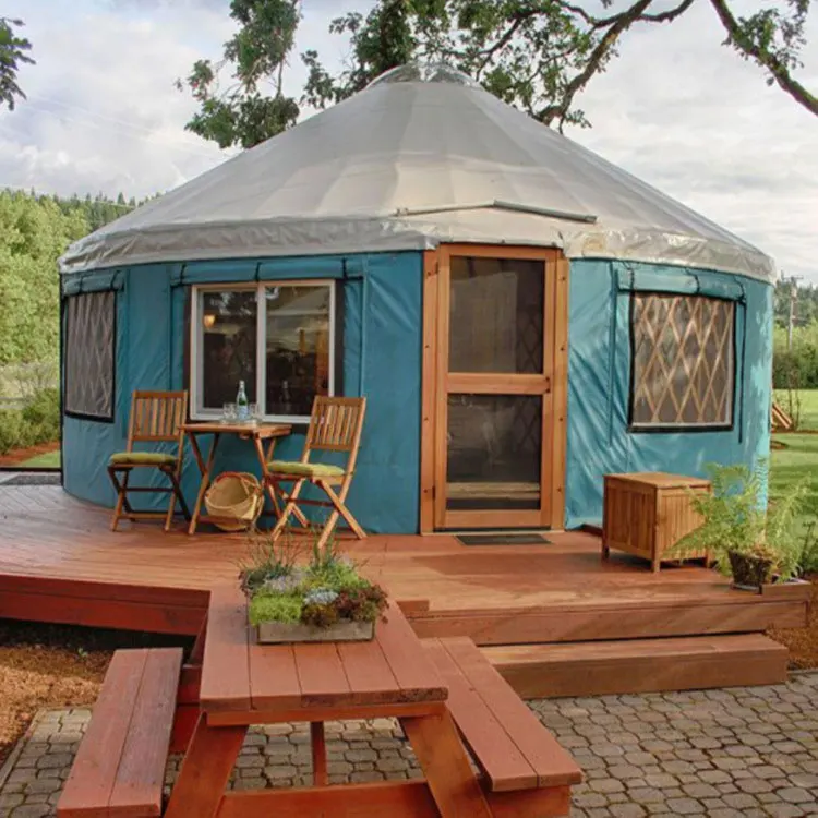 Carefully designed Mongolian yurt tent for quick setup