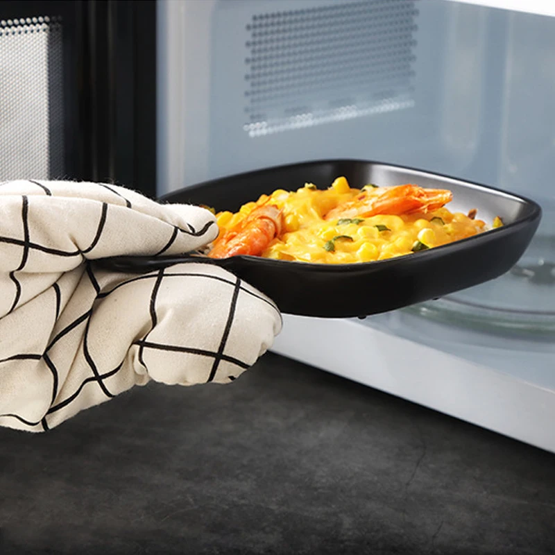 ceramic baking dish oven barbecue tray home baking tray ceramic with handle