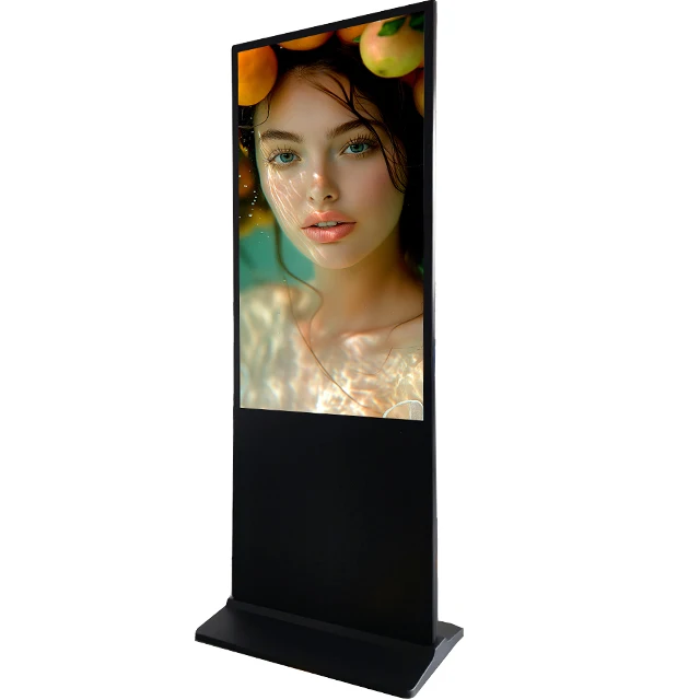 High Quality 55-Inch Floor Standing Touch-Free LED Advertising Player Kiosk Application with SDK Function for Indoor Use