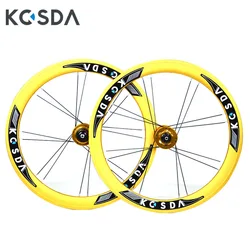 KOSDA 20 inch bicycle wheel set 8/9/10/10/11 speed 4 Bearing Double Wall 406/451 V brake folding wheel set