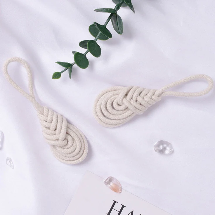 Y-Z Nordic boho домашний декор пасторальная хлопковая веревка ручной работы для салфеток с пряжками и кольца для салфеток