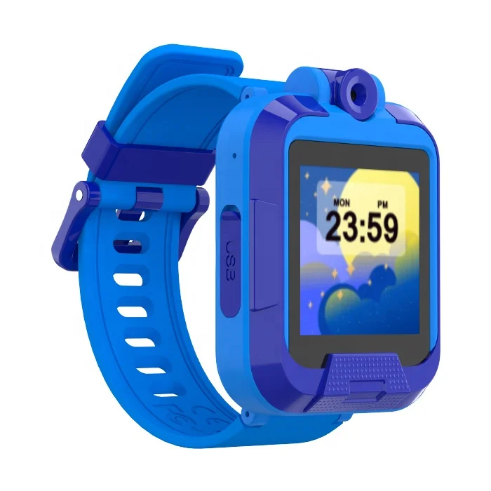 2023 Newest Electronic Kids Smart Watch with Flip Camera Child Watch Voice Video Record Pedometer for Kids Christmas Gift